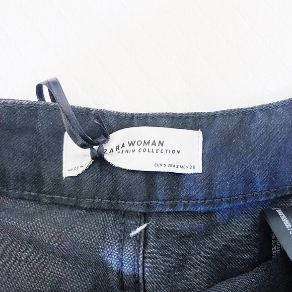 Zara Black Mini Skirt Pockets Studded Details SZ S NWT - Picture 7 of 8